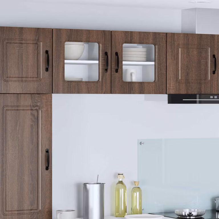 Pensile da cucina moderno vidaXL in legno e MDF marrone con ante a battente L 40 x P 31 x H 40 cm