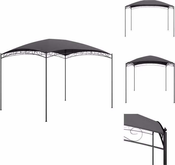 vidaXL Pavilion 3x4x2,65 m antracite 180 g/m² - Padiglioni e tende per feste