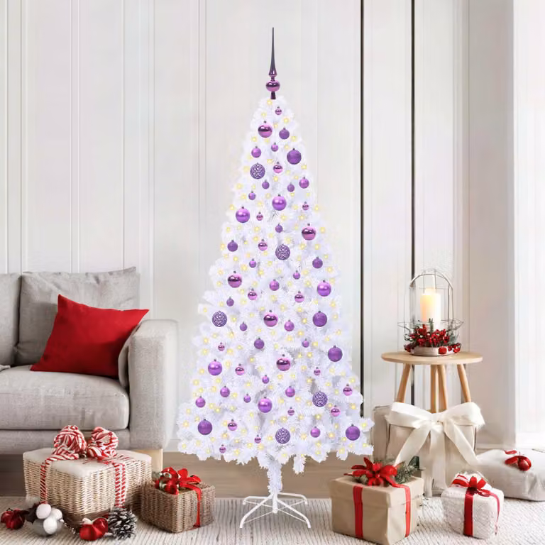 Maison Exclusive - Albero di Natale artificiale bianco 180 cm PVC e acciaio