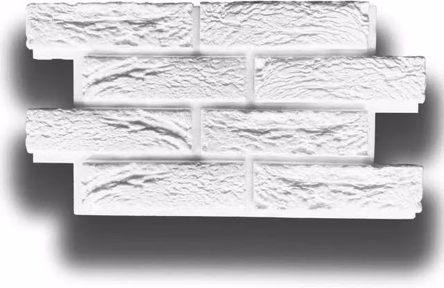 Pannelli cappotto isolante in polistirene Eternal Parquet effetto pietra color bianco, L: 50 cm, P: 27 cm, H: 2 cm