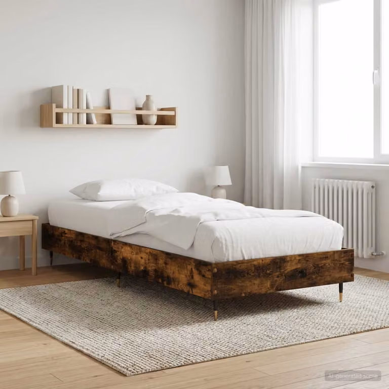 Struttura del letto moderna vidaXL in legno color marrone L: 80 cm, P: 200 cm, H: 83 cm