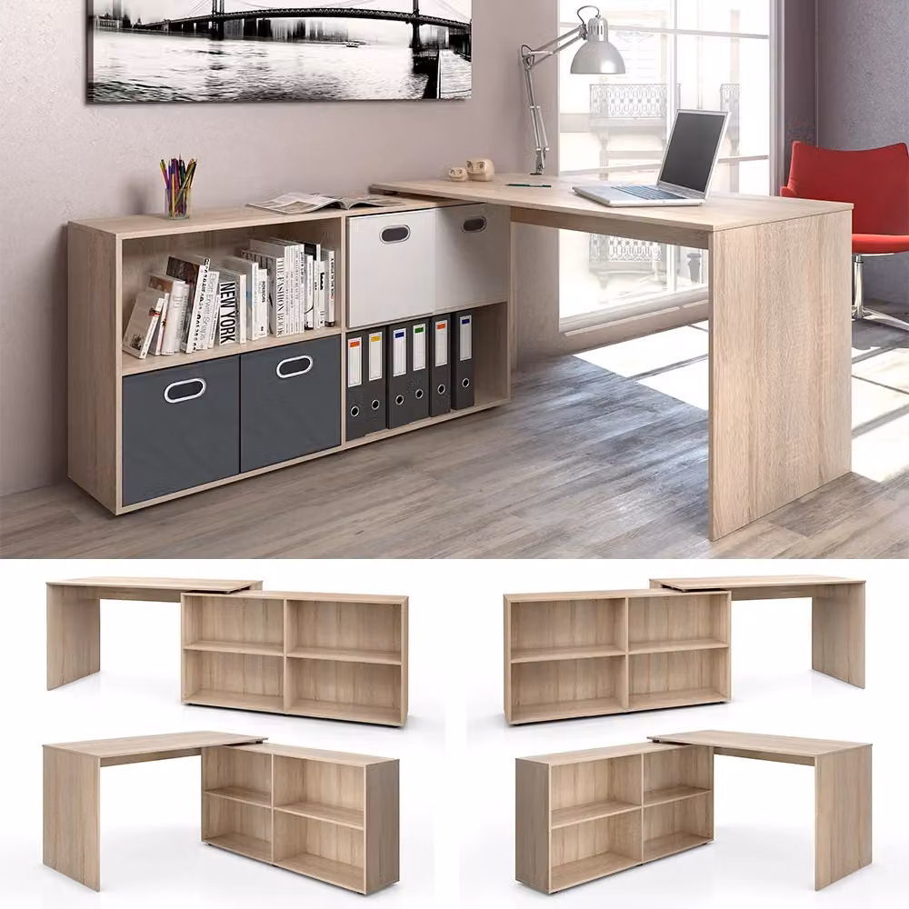 Scrivania angolare FlexPlus Vicco beige L: 137 cm, P: 60 cm, H: 75,4 cm – 2