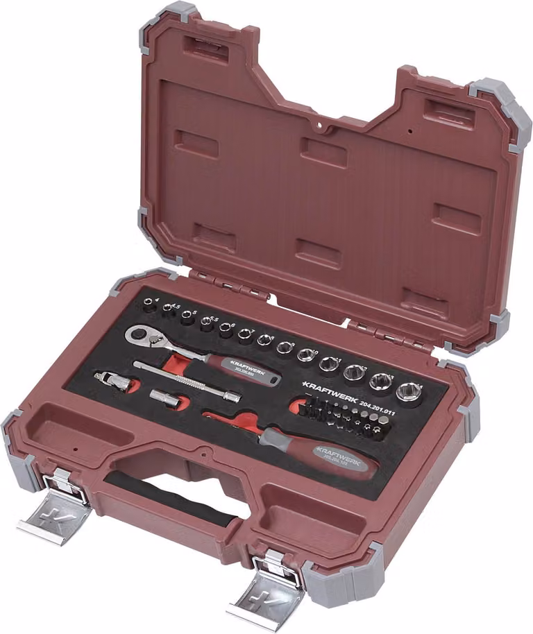 Set di chiavi a bussola, 1/4", 36 pezzi.