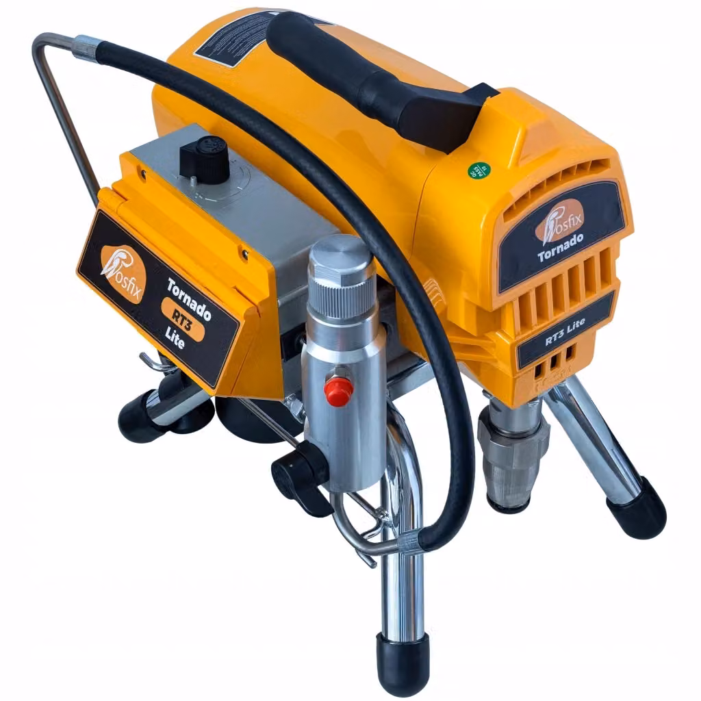 Pistola Airless Rosfix con lancia di estensione per vernici, lacche e smalti, colori arancione, nero e giallo – 2