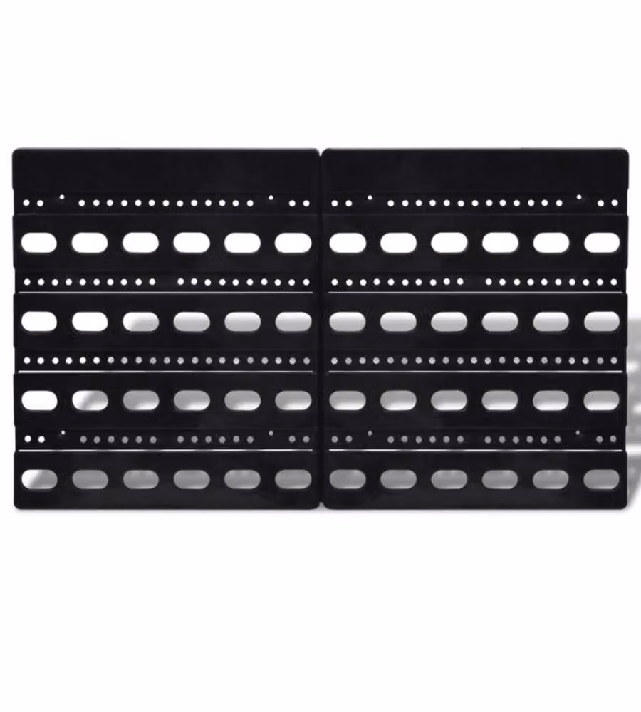 Contenitore Plastica per Garage da Parete Set 30 pz Blu e Rosso