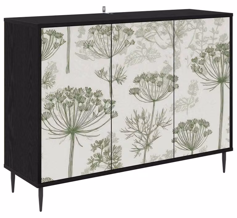 Mobile contenitore GOTHA, finitura effetto legno noce, dimensioni 102 x 33 x 76 cm