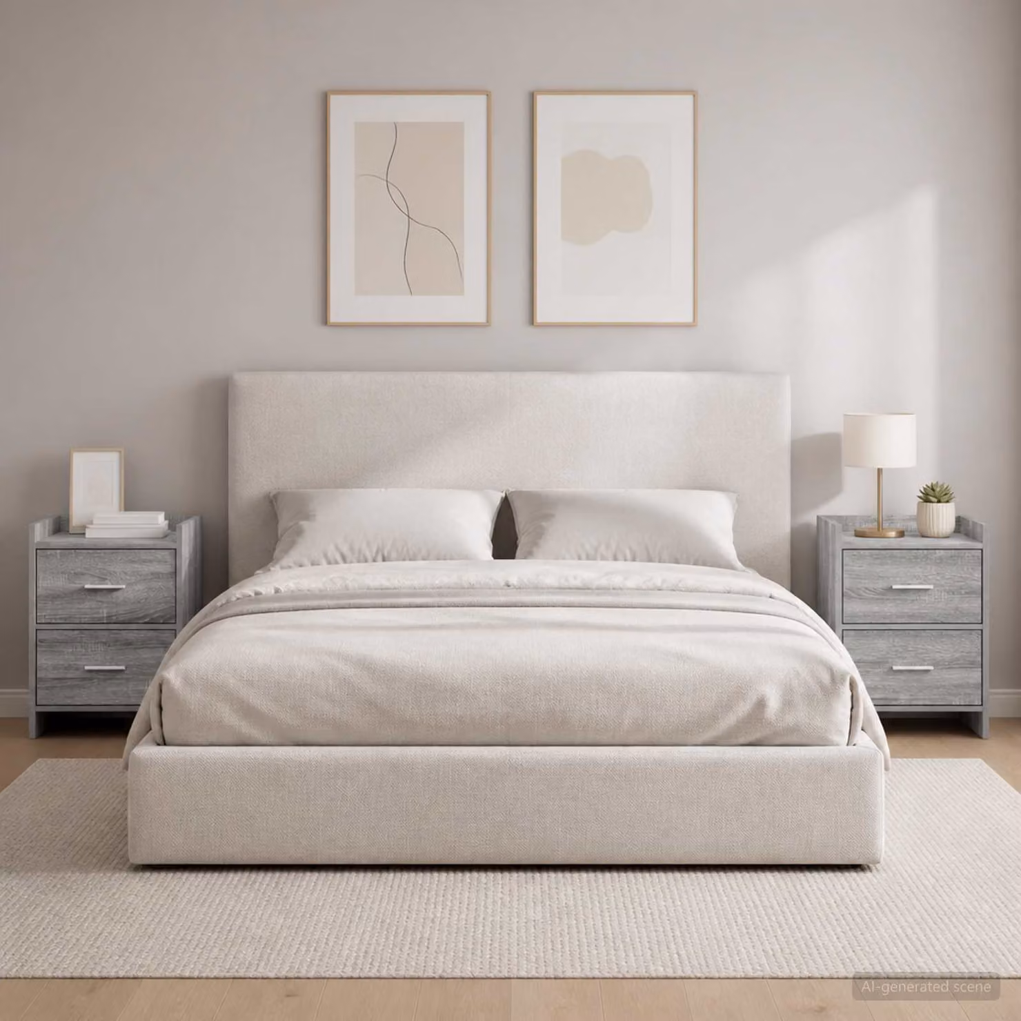 Set di 2 comodini moderni vidaXL in finitura Sonoma grigio L/P/H: 40 x 30 x 60 cm