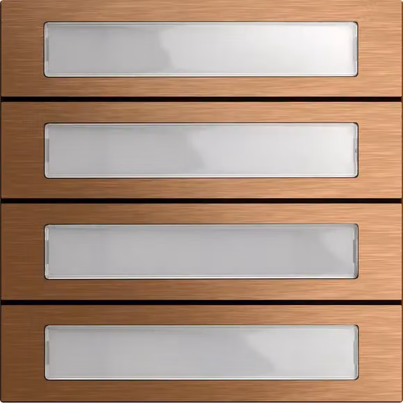 GIRA System 106, modulo pulsante di chiamata, bronzo, GIRA, metallo, da parete, IP54