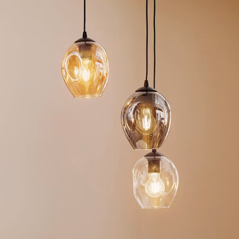 Lampada a sospensione in vetro Starla EMIBIG LIGHTING, dimmerabile, Nero, Soggiorno / Sala da pranzo, Vetro, Moderno, Lampada a sospensione