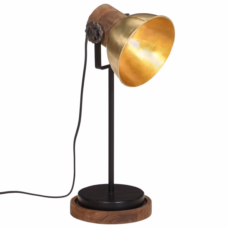 Lampada a Scrivania 25 W Ottone Anticato 17x17x50 cm E27