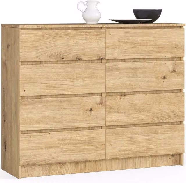 Cassettiera AKORD K120 Quercia Artisan 120 cm 8 cassetti 120x40x99 cm
