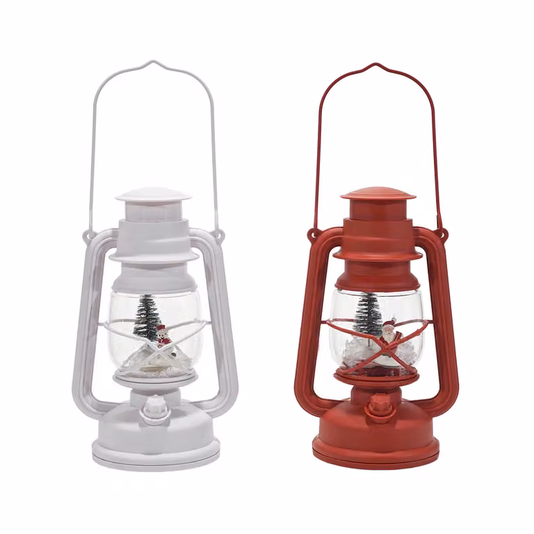 Lanterna Natalizia LED con Effetto Neve e Musica VESTIAMO CASA, Multicolore, Altezza: 24,5 cm