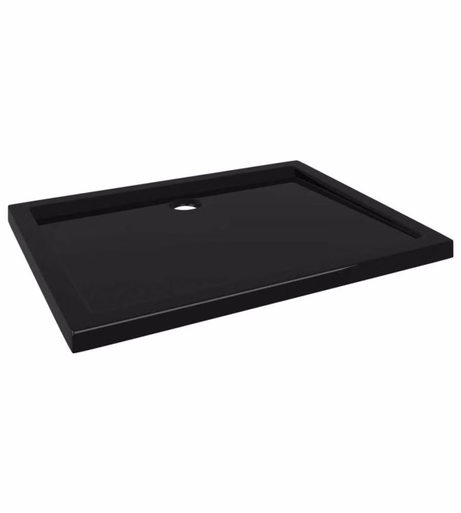 Piatto doccia rettangolare vidaXL in ABS nero L: 90 cm, P: 70 cm – 2