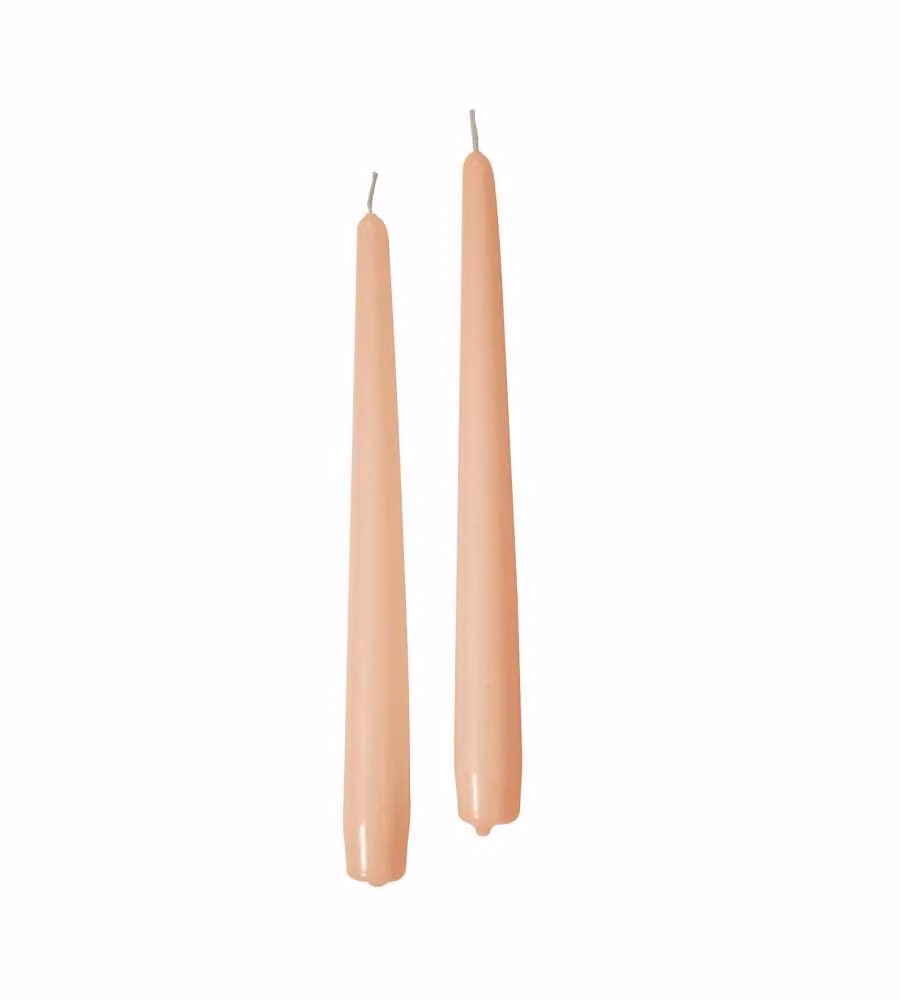 CERERIA DI GIORGIO Candele Coniche Cipria 2 Pz 25 cm Decorazione Inodore