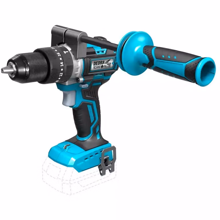 Trapano A Batteria, Avvitatore 18V, Dedra Sas+All Ded7140 85Nm, 13Mm Con Percussione, Brushless