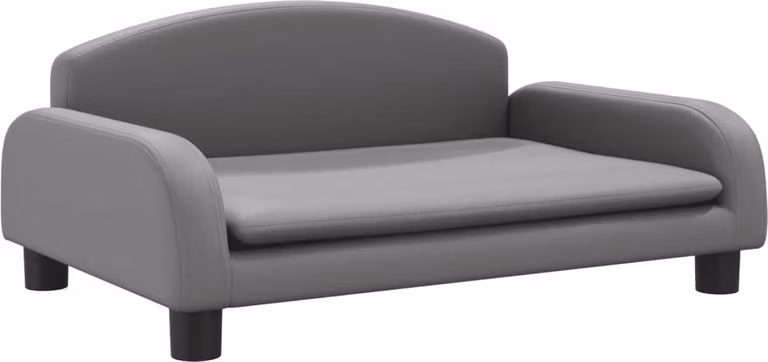 Lettino per Cani Grigio 70x45x30 cm in Pelle finta