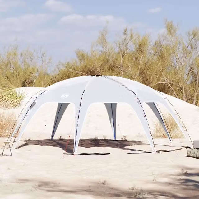 Tenda per feste impermeabile vidaXL grigia in poliestere e fibra di vetro L/P/H: 618 x 277 x 26 cm
