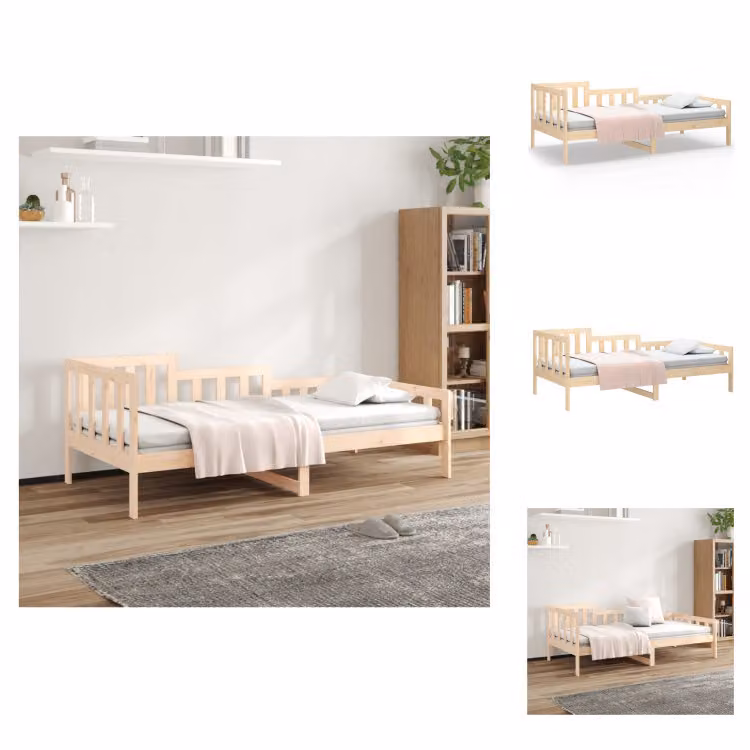 vidaXL Letto da giorno 90x190 cm in pino massiccio - Letti e strutture letto