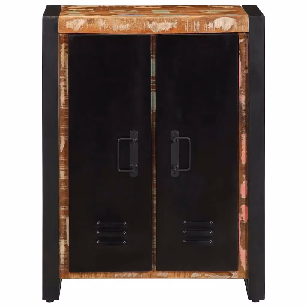 Credenza Buffet Multicolore Design Mania in Legno Massello Recuperato per Cucina e Sala da Pranzo L: 55 cm, P: 35 cm, H: 70 cm – 2