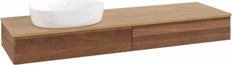 Mobiletto V&B con struttura frontale Antao 160x50cm, colore WBP hon. Oa, noce caldo