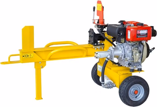 Spaccalegna Orizzontale Famag SL12 D 600 con Motore Diesel, Spinta 12 Tonnellate, Colore Giallo in Acciaio – 1