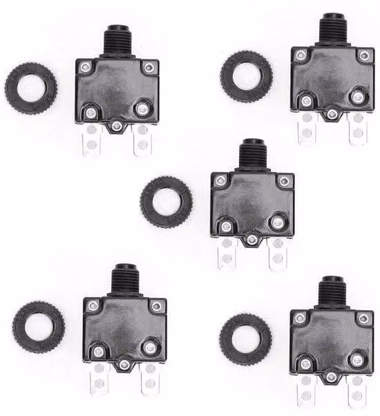 Interruttori automatici con protezione da sovraccarico del compressore 12 A, 15 A, 17 A - Interruttore con pulsante di ripristino per la sicurezza elettrica