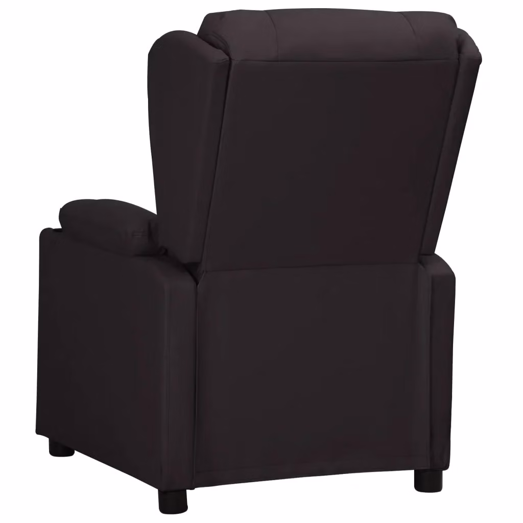 Poltrona Reclinabile Relax vidaXL in Similpelle Nera con Braccioli e Regolazione Manuale – 2