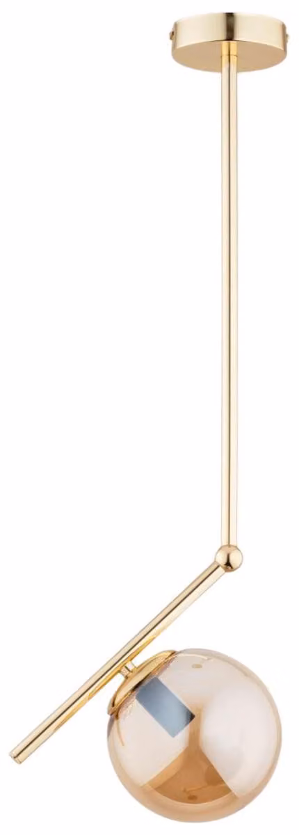 Lampada a sospensione LIBERTY oro-ambra 1xE14x10W in metallo, dimensioni: 68x15x24 cm, IP20, Alfa