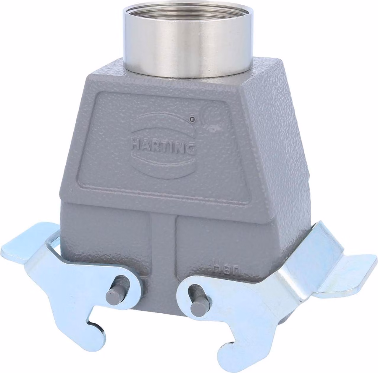 HARTING Han 10B Custodia con manicotto alto, 1xPG29 uscita cavo diritta, con 2 staffe trasversali Vite PG29 Area di serraggio 16,0 mm