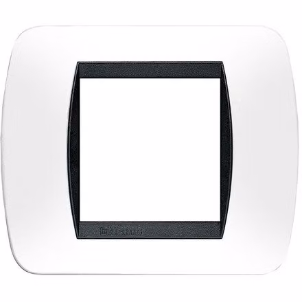Bticino Living International - Placca 2P Plastica Bianco S.