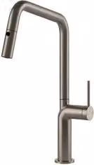 Miscelatore per cucina Gessi con doccetta estraibile in acciaio inox spazzolato color argento