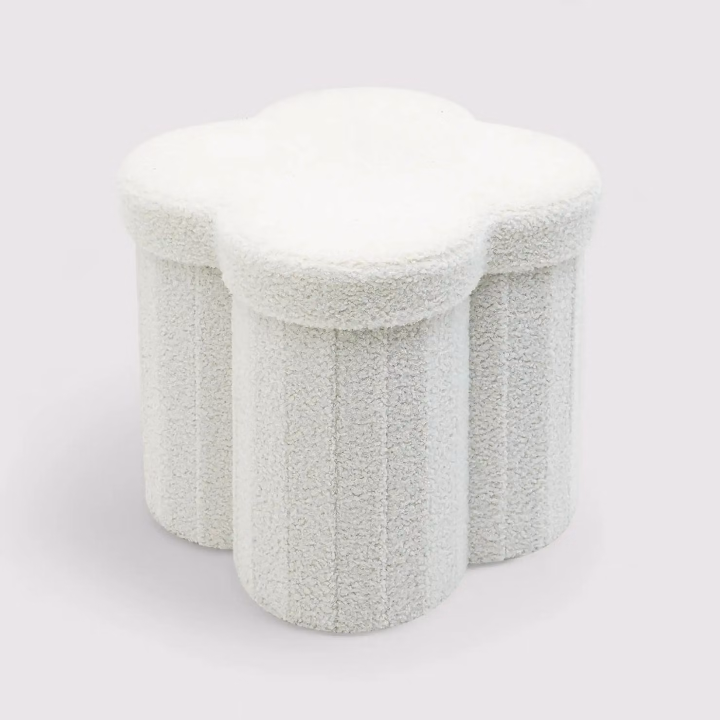 Sufra - Pouf contenitore bianco per cameretta a tema nuvola