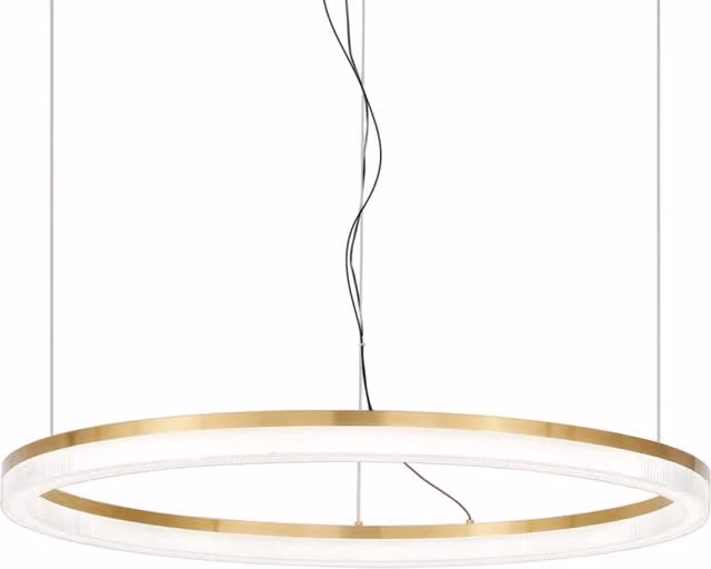 Lampadario a sospensione moderno Ideal Lux Crown in metallo con LED 42W 3000K IP20 disponibile in oro, nero o bianco