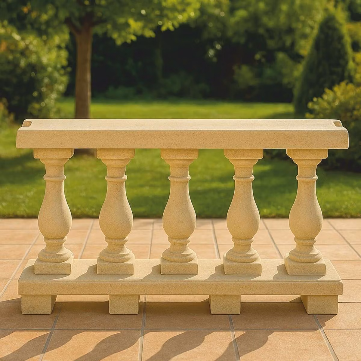 Casa Padrino balaustra liberty colore sabbia 100 cm - Balaustra per giardino e patio
