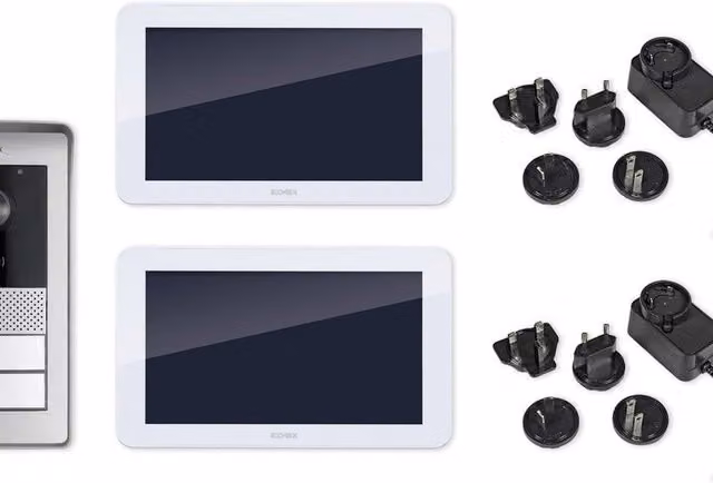 Videocitofono con filo Vimar K42916 bianco con display TFT LCD da 7 pollici touchscreen e 6 suonerie