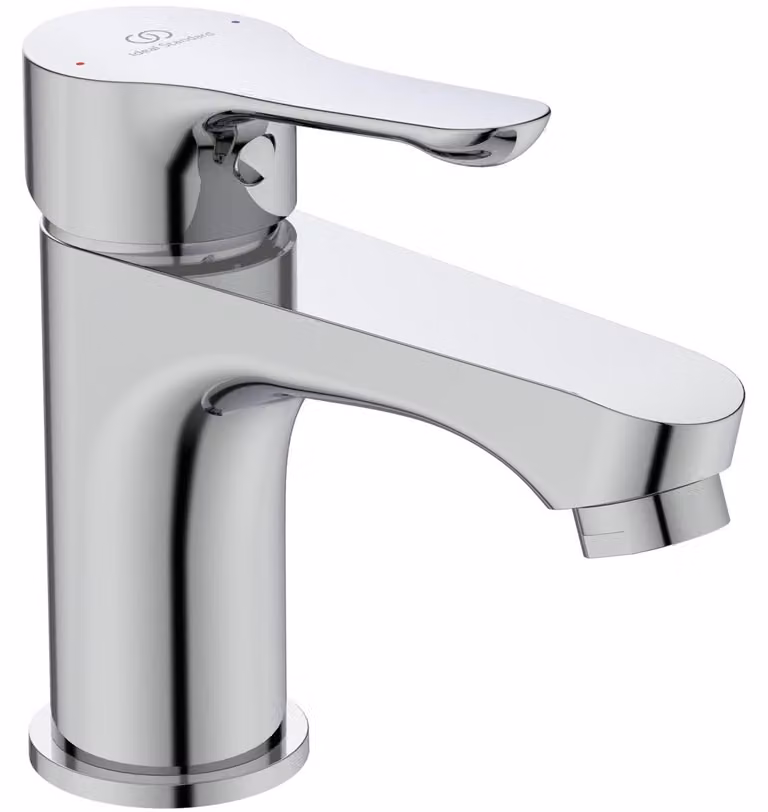 Miscelatore per lavabo, cromato, con bocchetta fissa, cartuccia da 35 mm