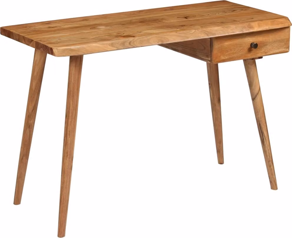 The Living Store Scrivania in legno massiccio di acacia 110 x 50 x 76 cm