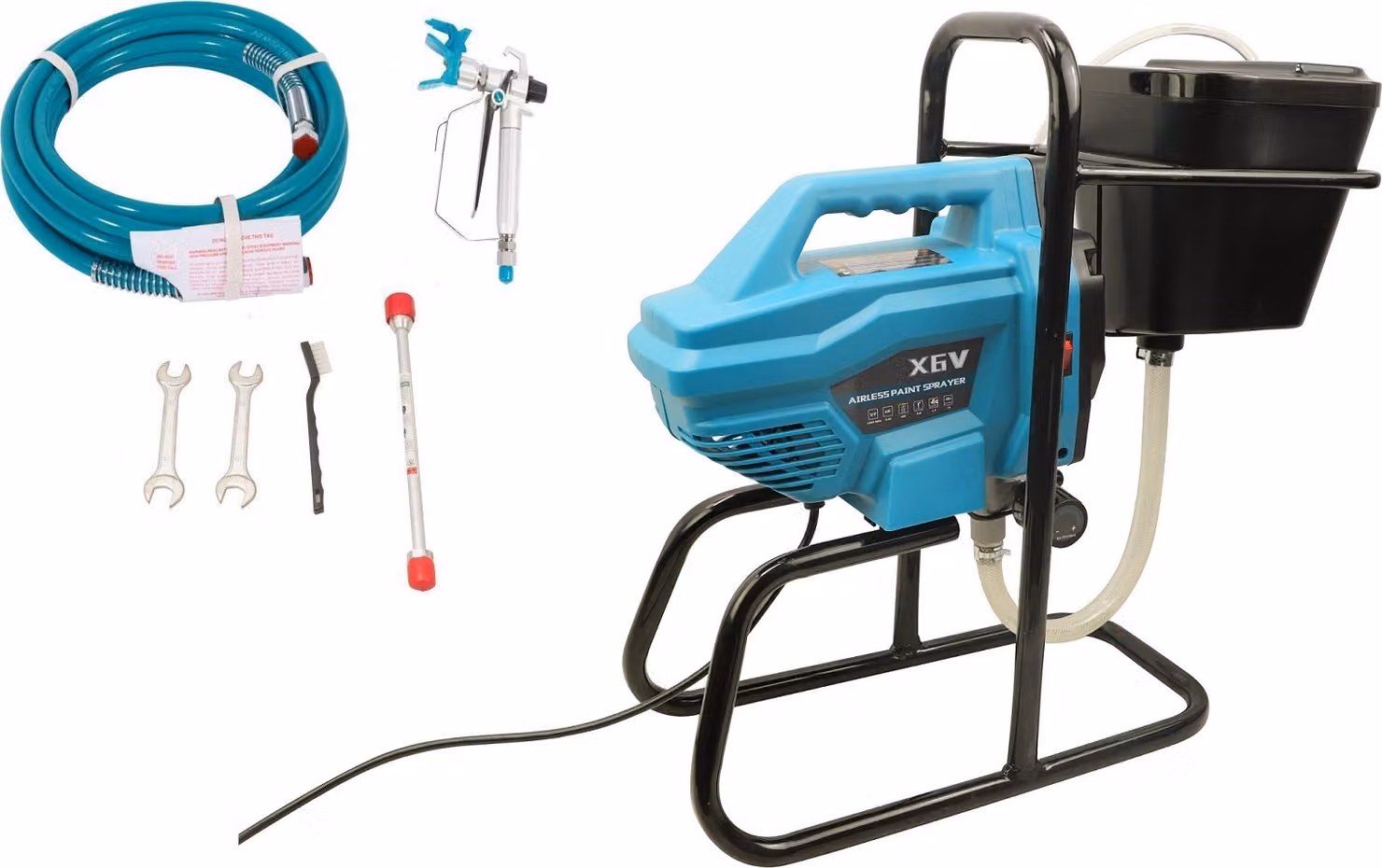 Varan Motors - X6V spruzzatore di vernice airless 650w, pistola ad alta pressione 200bar 1,4l/min sistema di spruzzatura vernice pistola ad alta pressione