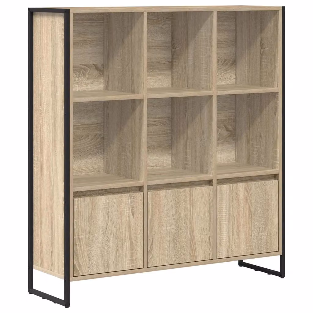 Armadio per Libri Industrial vidaXL in Legno e Metallo, Marrone, L 99,5 x P 30 x H 108 cm – 2