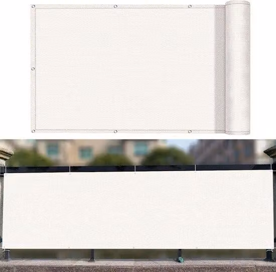 Lastra protettiva per balcone - Divisorio per balcone - HDPE resistente ai raggi UV - 145x800 cm - Bianco