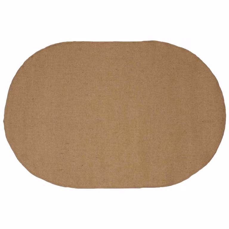Tappeto da area moderno in juta vidaXL, rettangolare, beige e marrone, L 100 cm x P 152 cm