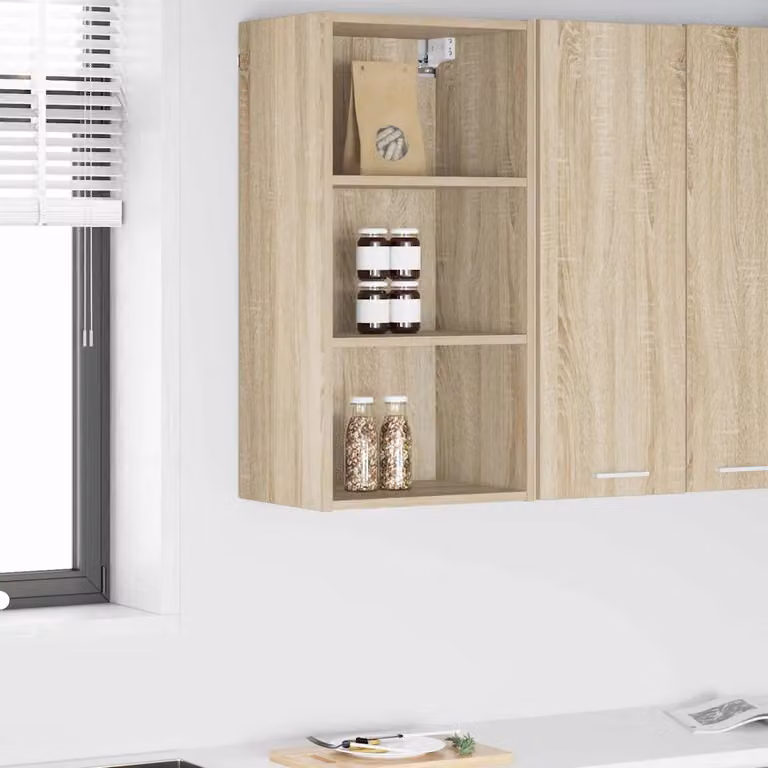 Armadio pensile da cucina moderno vidaXL in MDF color rovere Sonoma, L: 40 cm, P: 29,5 cm, H: 80 cm