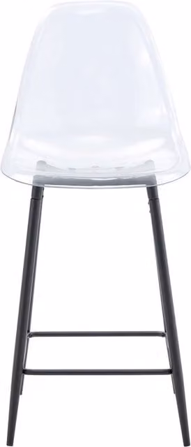 Sgabelli da bar trasparenti set da 4 68,5 x 48 x 47 cm plastica nera