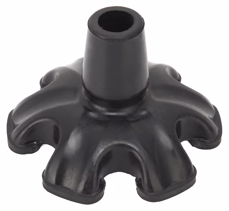 Punte antiscivolo, design a 6 colonne, gomma antiscivolo, 19 mm, supporto per bastone da passeggio per tiro con la bocca