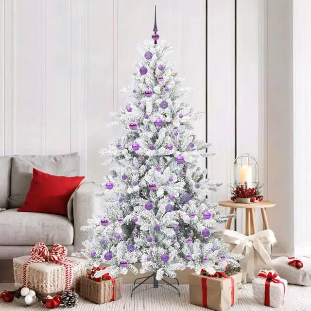Albero di Natale artificiale moderno vidaXL bianco con rami pieghevoli Altezza: 180 cm