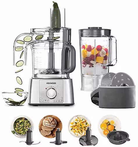 Robot da cucina Kenwood MultiPro Express FDP65.590SI, 1000 W, Capacità 3 L, Colore Argento – 1