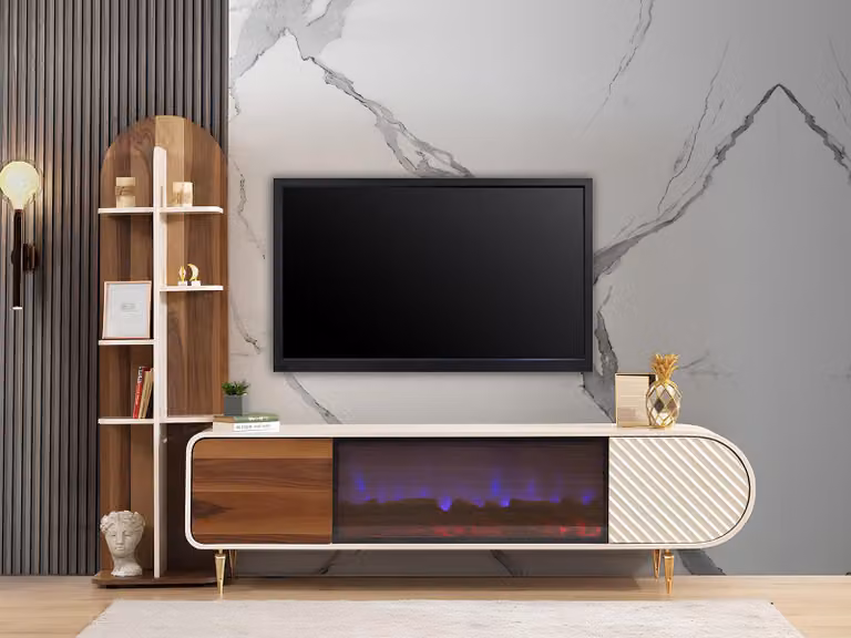 TV Ständer RTV Lowboard Regale Sideboard Tisch Modern Weiß Luxus