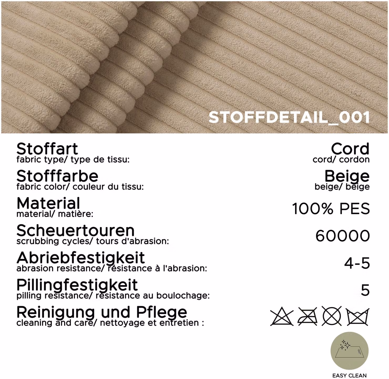 xonox.home Bolivia Divano a L a destra beige L/H/D: 276x91x183cm