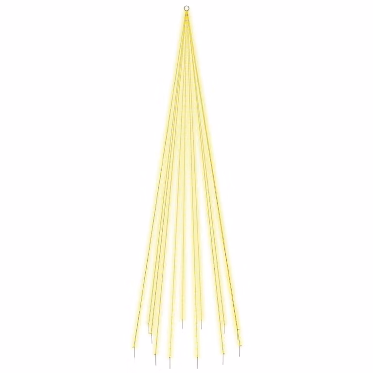 Albero di Natale Pennone Bianco Caldo 732 LED 500 cm