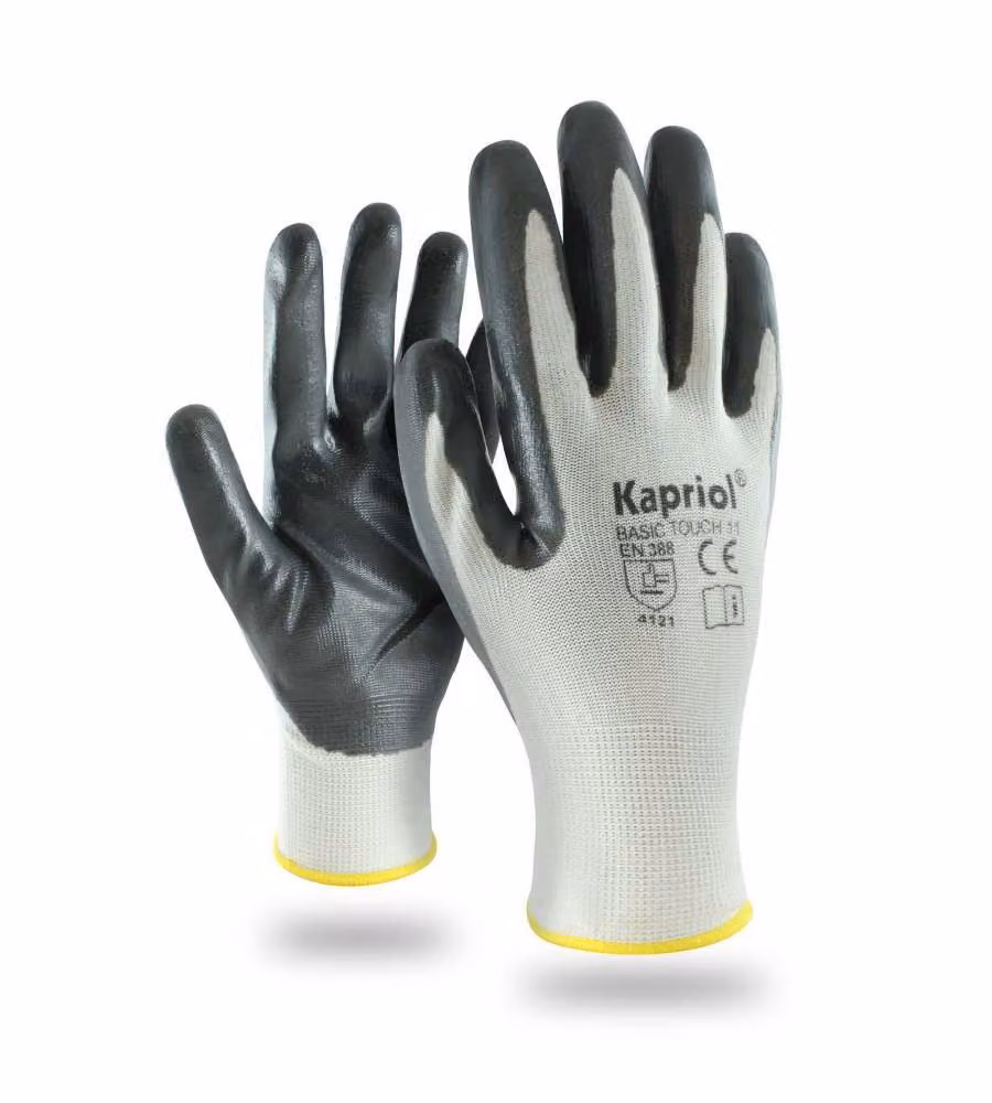 Kapriol Guanti Basic Touch per Manutenzione - Grigio, Taglia 10